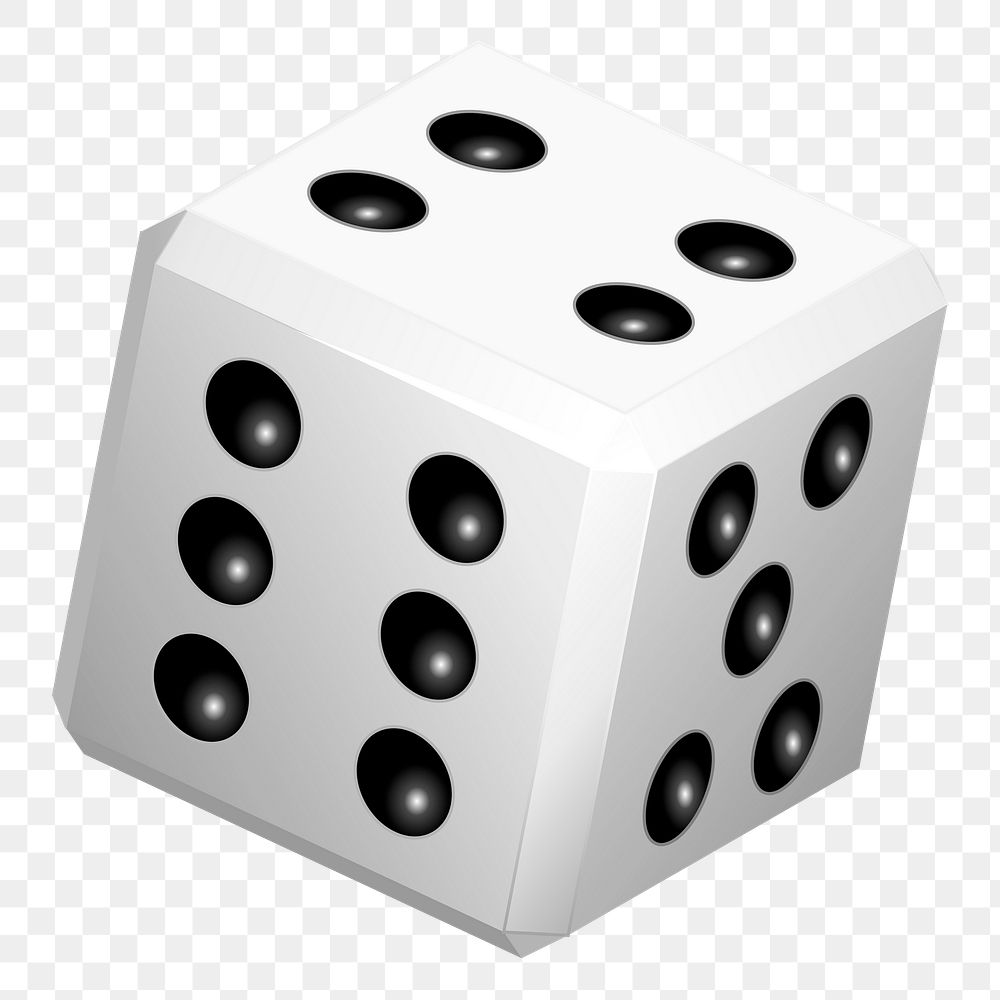 Dice png sticker, transparent background. Free public domain CC0 image.