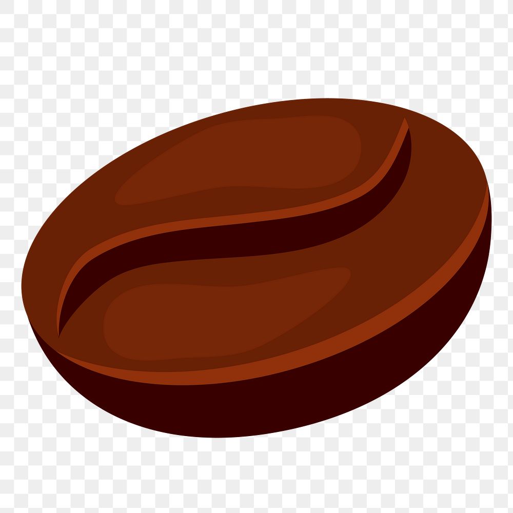 Coffee bean png sticker, transparent background. Free public domain CC0 image.