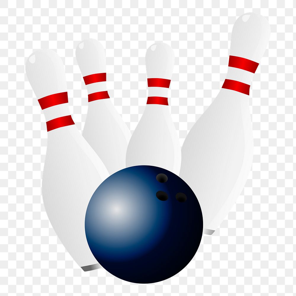 Bowling hobby png sticker clipart, transparent background. Free public domain CC0 image.