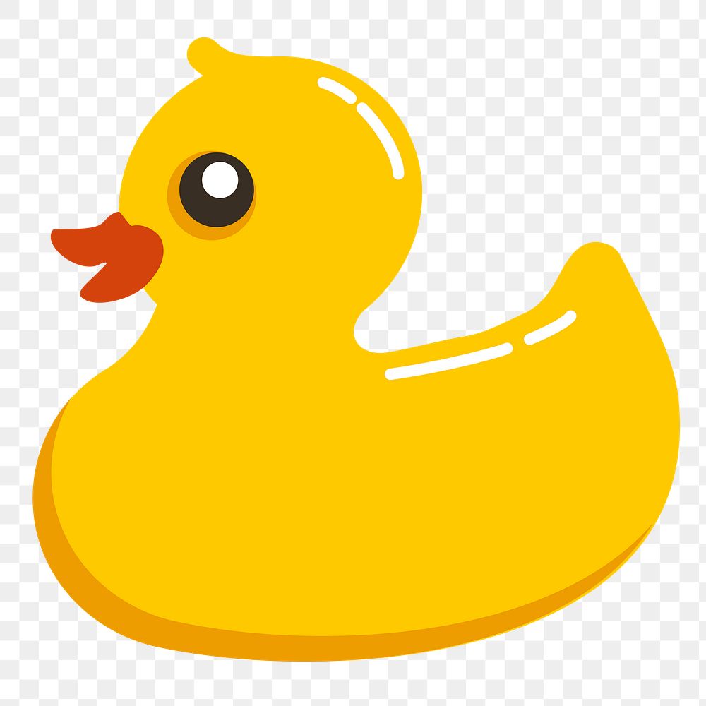 Rubber duck png sticker clipart, transparent background. Free public domain CC0 image.
