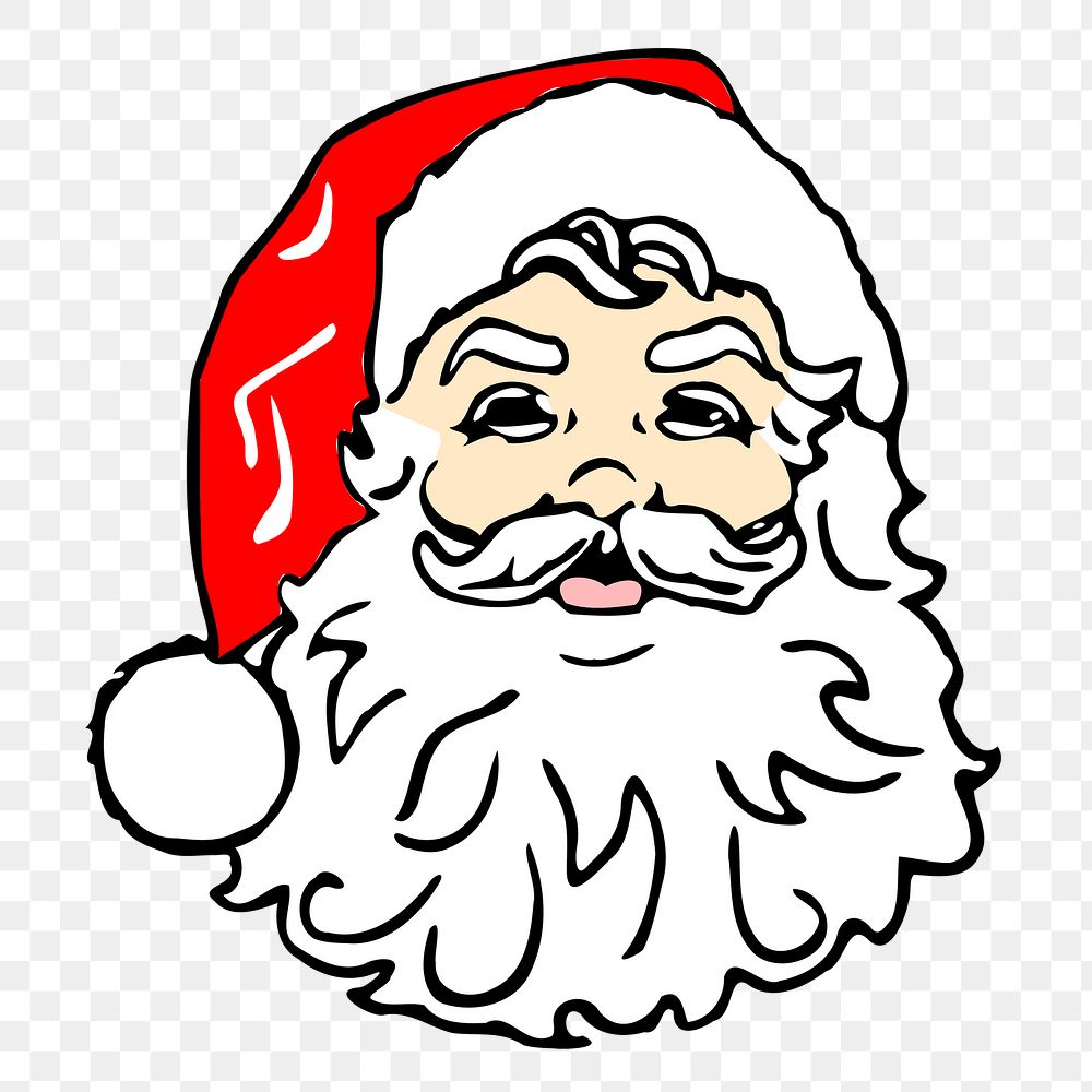 Father Christmas png sticker, Santa Claus in transparent background. Free public domain CC0 image.