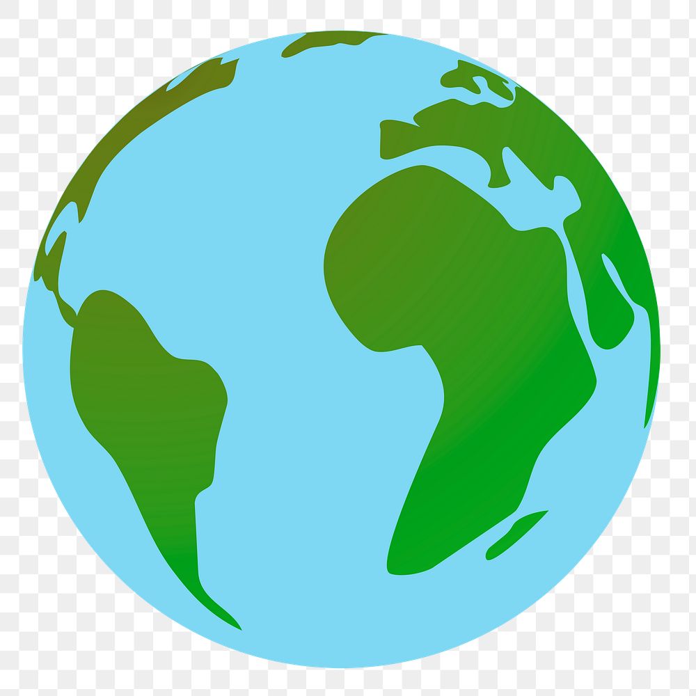 Earth globe png sticker clipart, transparent background. Free public domain CC0 image.