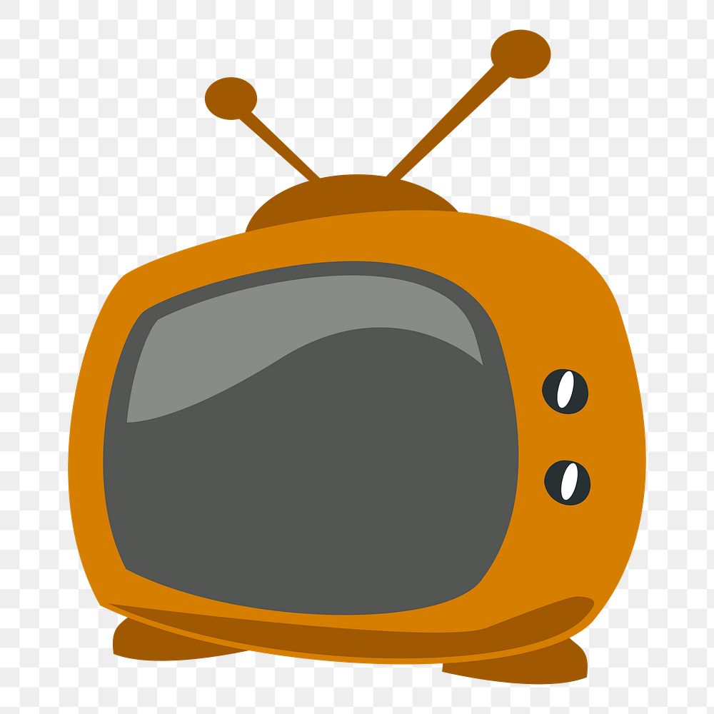 Retro TV png sticker entertainment illustration, transparent background. Free public domain CC0 image.