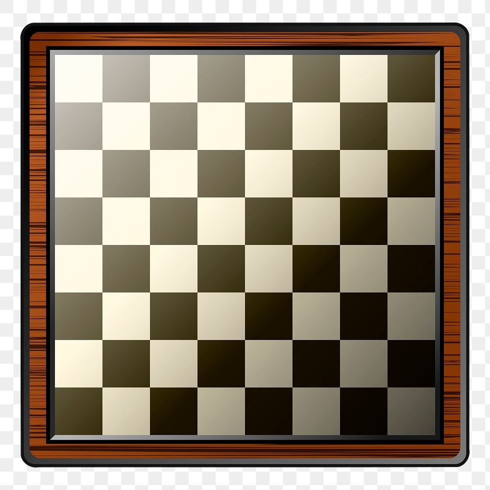 Chessboard png sticker game illustration, transparent background. Free public domain CC0 image.