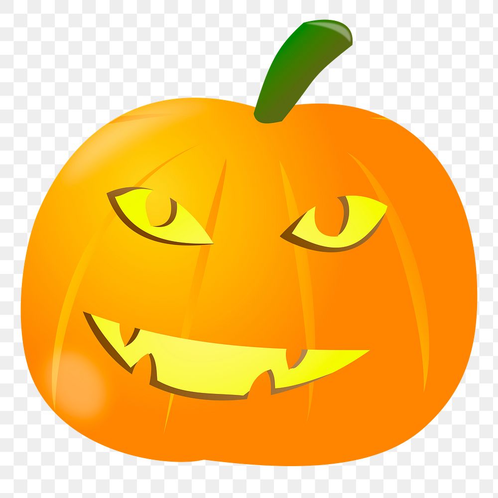 Halloween pumpkin png sticker festive illustration, transparent background. Free public domain CC0 image.