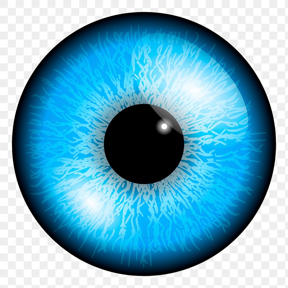 Blue eye png sticker biometric illustration, transparent background. Free public domain CC0 image.
