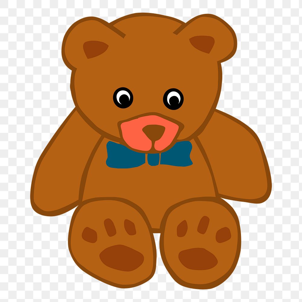 Teddy bear png sticker plush toy illustration, transparent background. Free public domain CC0 image.