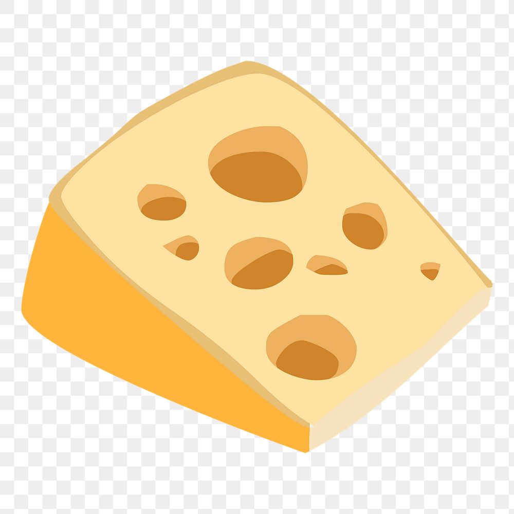 Cheese png sticker food illustration, transparent background. Free public domain CC0 image.