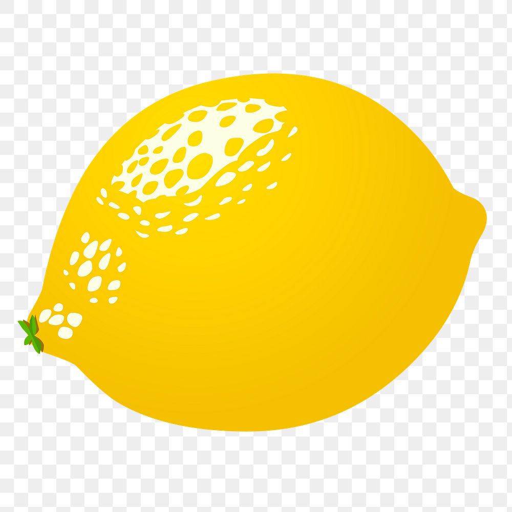 Lemon png sticker vegetable illustration, transparent background. Free public domain CC0 image.