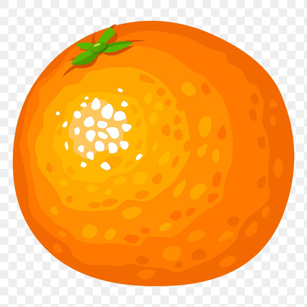 Tangerine png sticker fruit illustration, transparent background. Free public domain CC0 image.