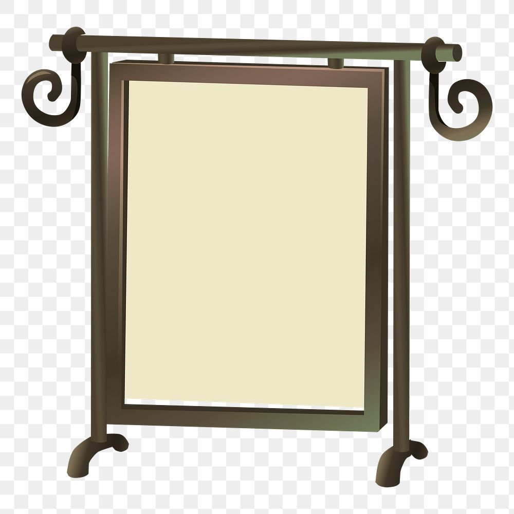 Stand sign png sticker object illustration, transparent background. Free public domain CC0 image.