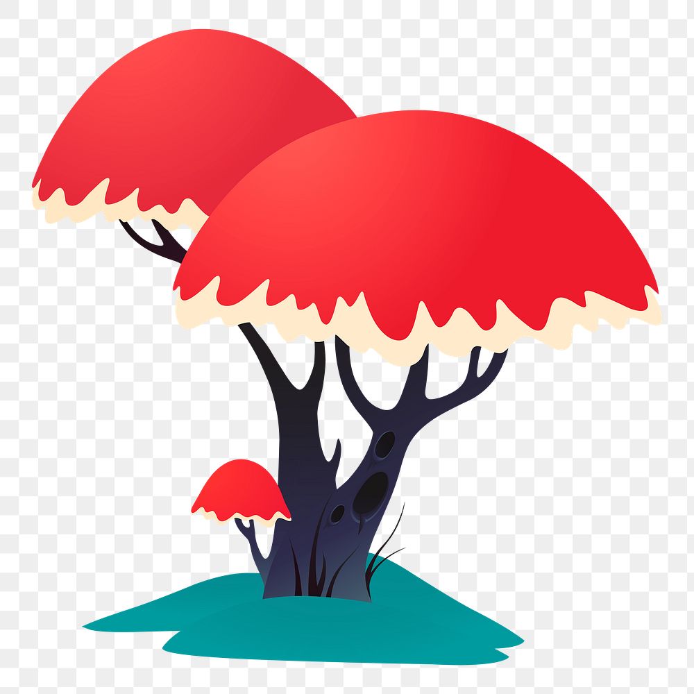 Fantasy tree png sticker plant illustration, transparent background. Free public domain CC0 image.