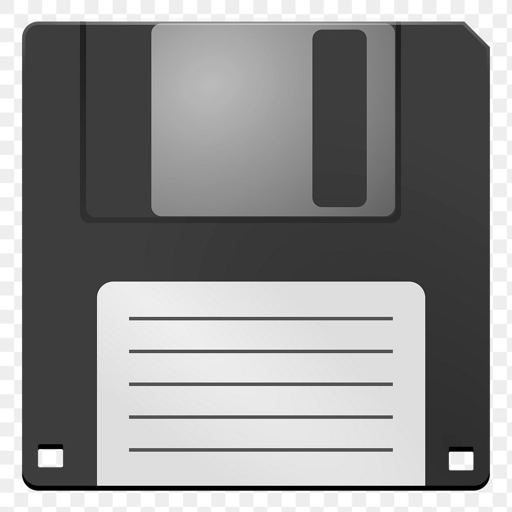 Floppy disk png sticker, data storage illustration, transparent background. Free public domain CC0 image.