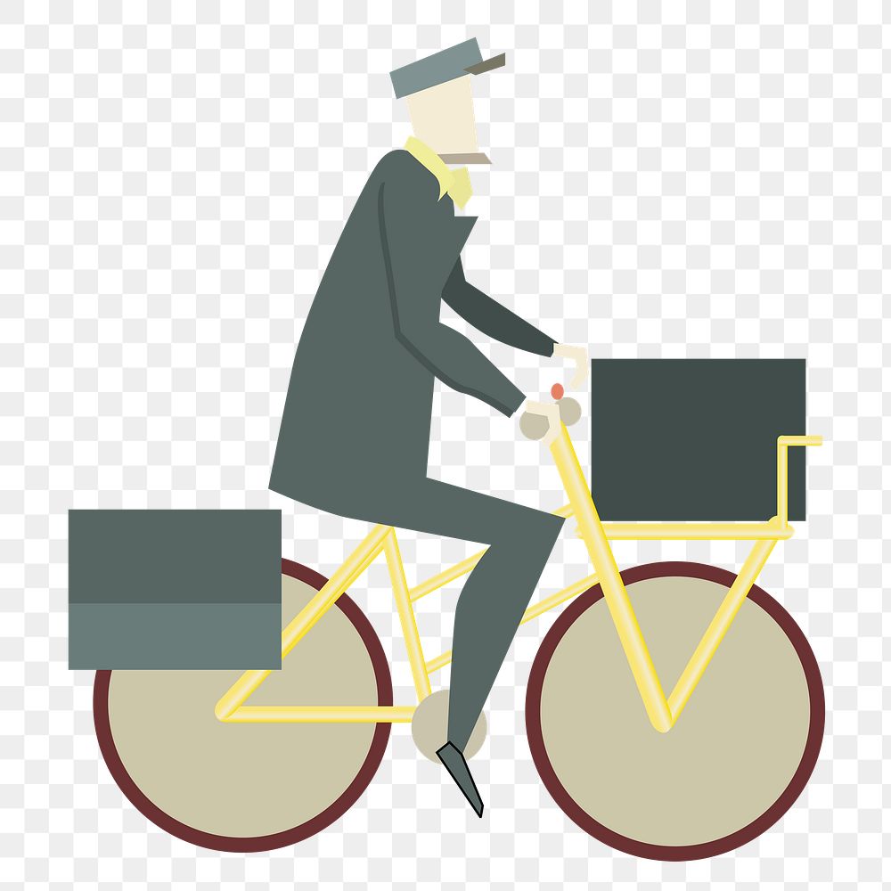 Postman png sticker job illustration, transparent background. Free public domain CC0 image.