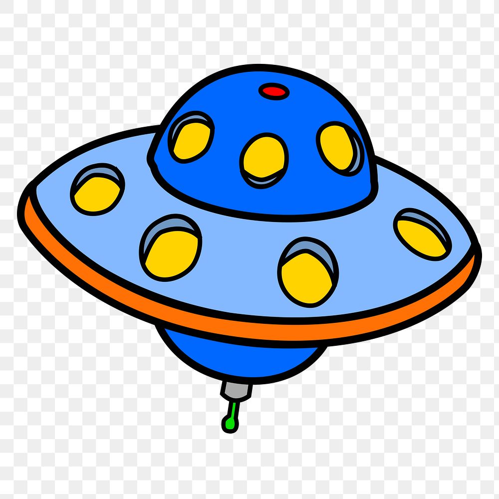 UFO png sticker object illustration, transparent background. Free public domain CC0 image.