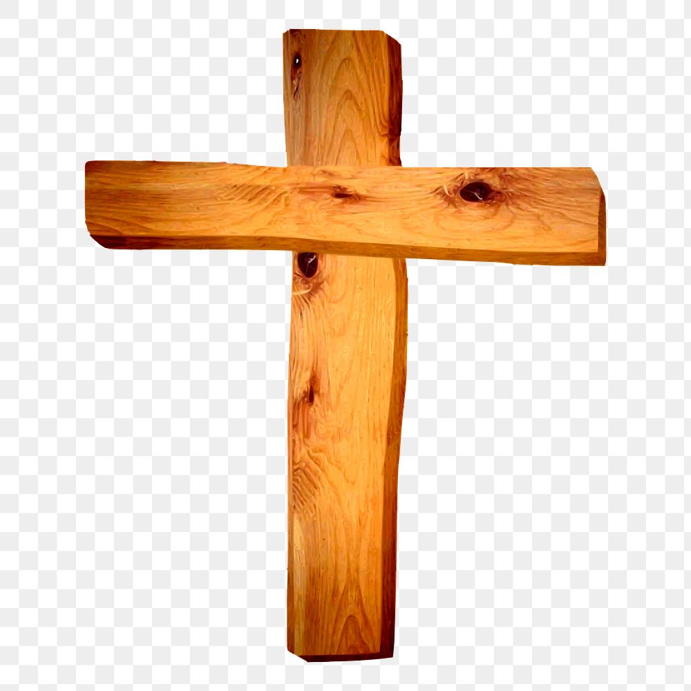 Christian cross png sticker, transparent background. Free public domain CC0 image.