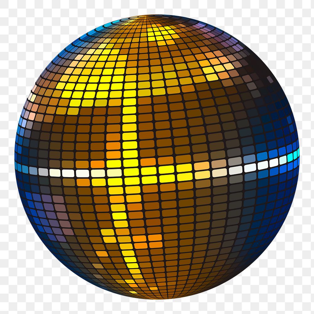 Disco ball png sticker entertainment illustration, transparent background. Free public domain CC0 image.