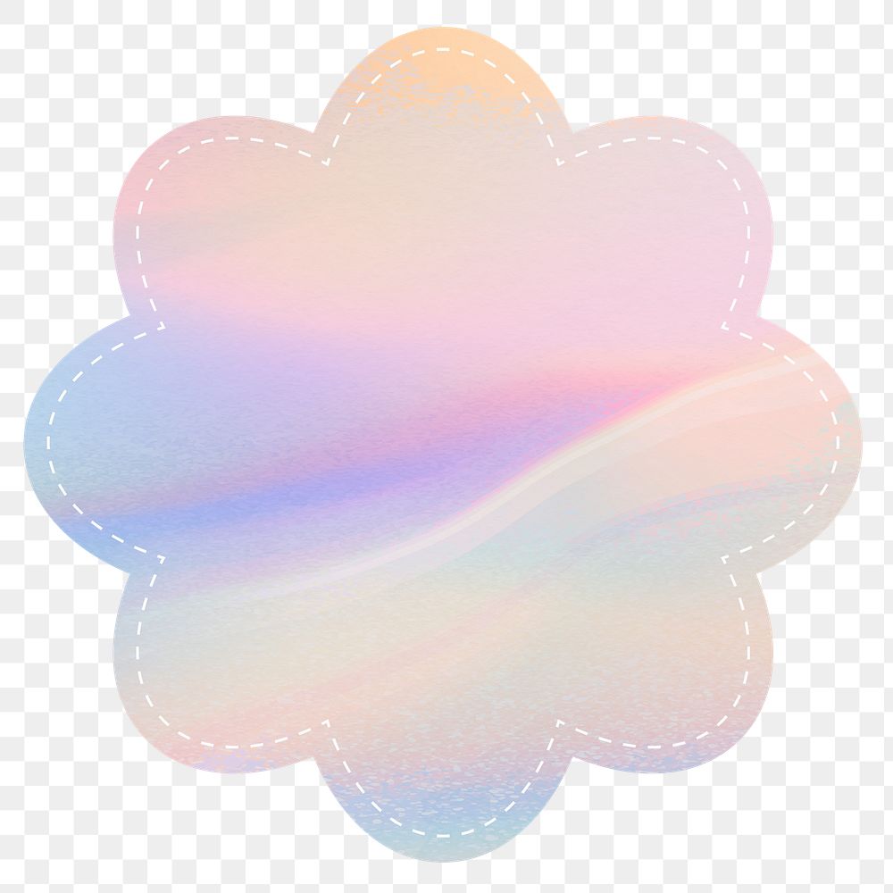 Holographic paper note flower shape journal sticker