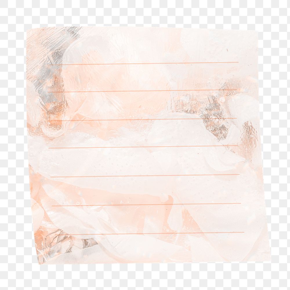 Memo pad png with pastel abstract background square shape journal sticker