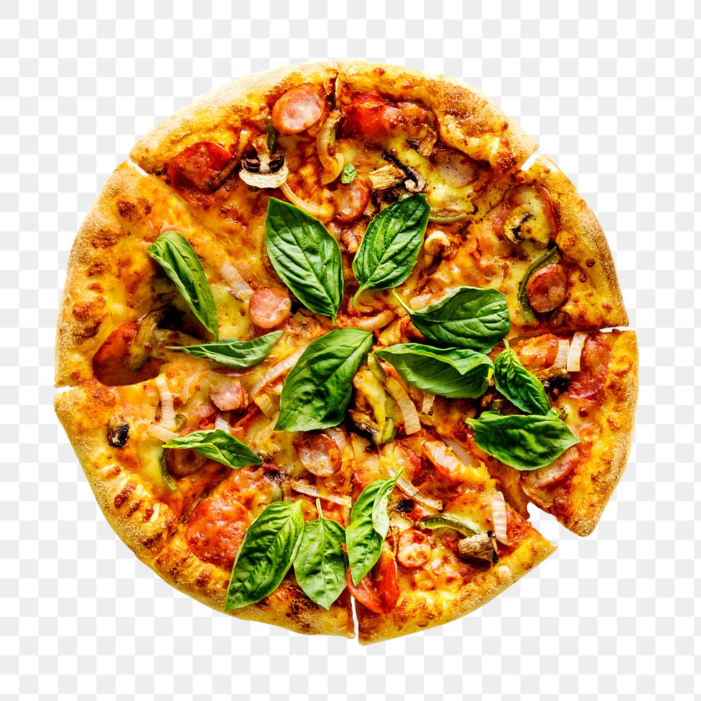 Png pizza sticker, food photography, transparent background