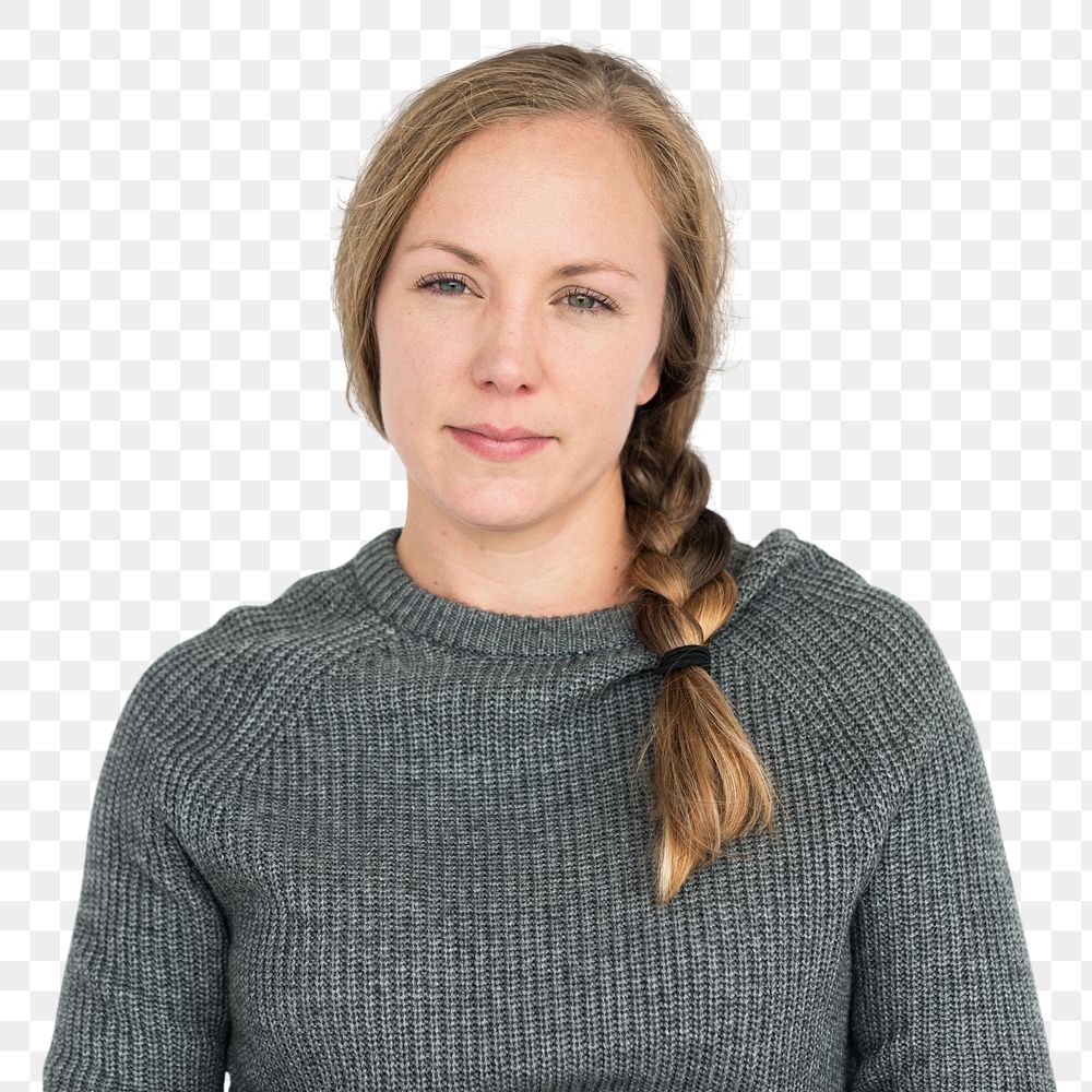 Happy blonde woman transparent png