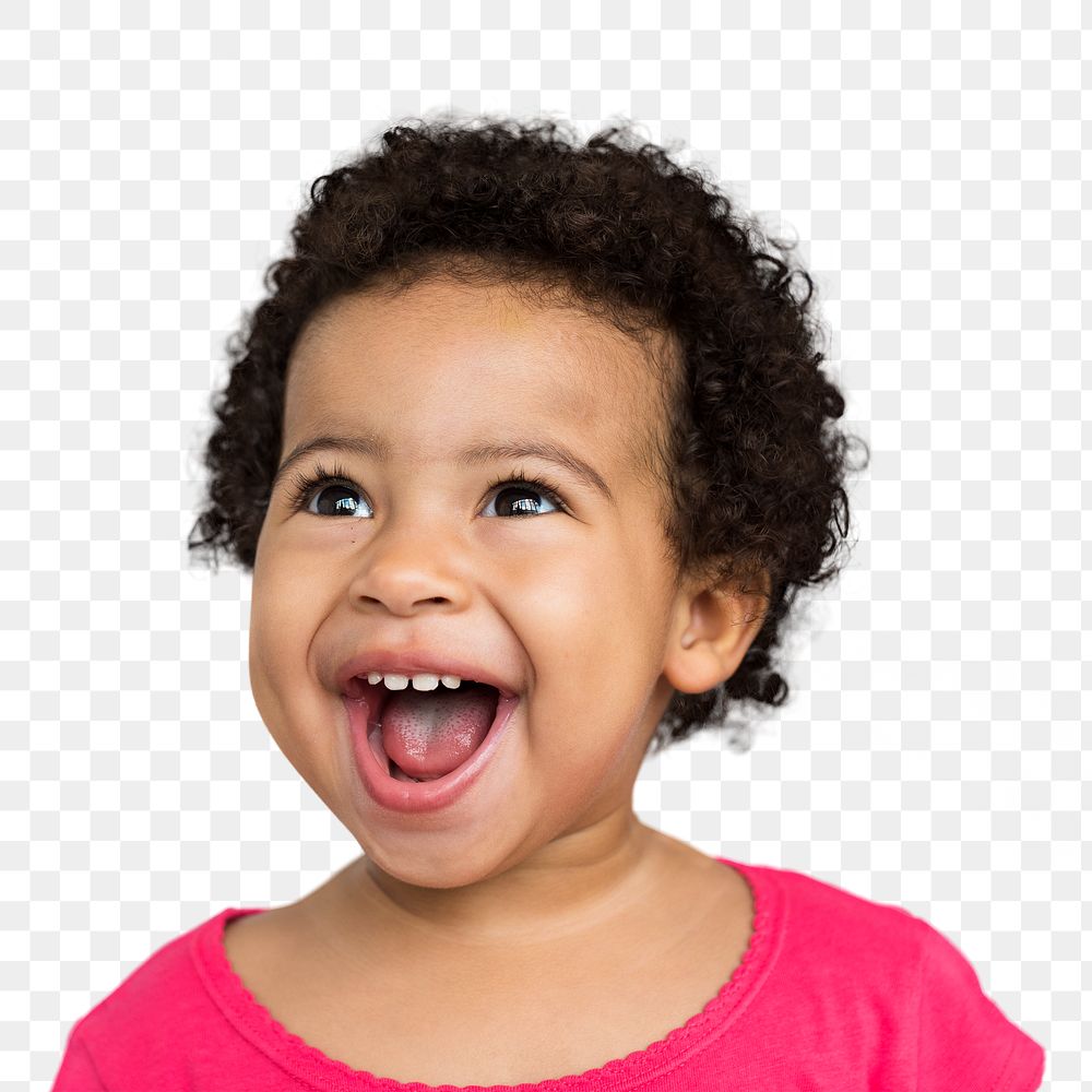 Toddler smiling png clipart, transparent background