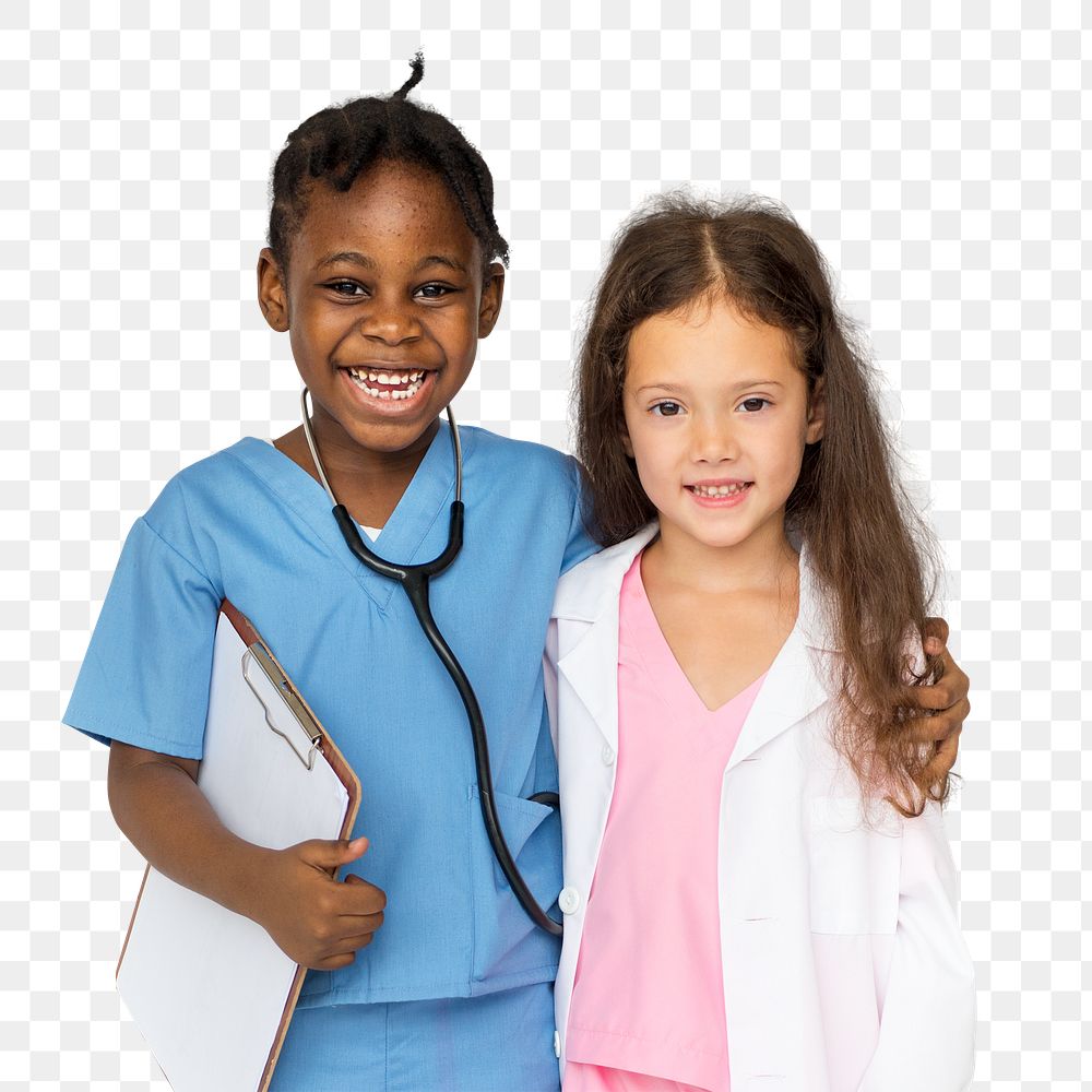 Kids doctor costume png sticker, transparent background