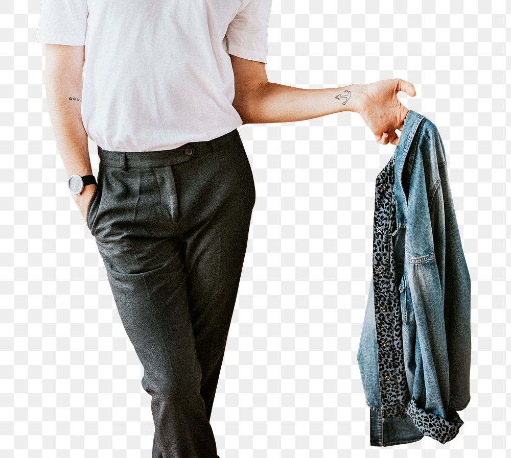 Bearded man in a white tee transparent png