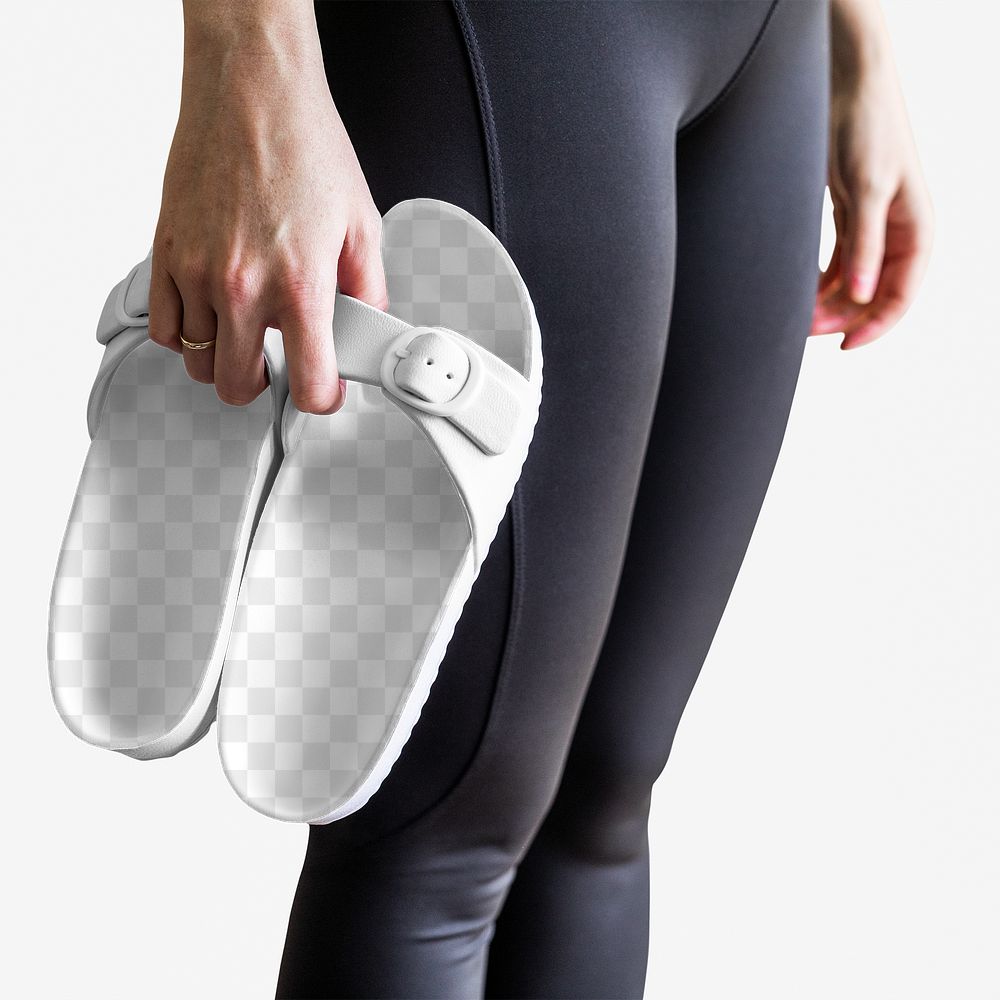 Woman sandal png apparel fashion mockup