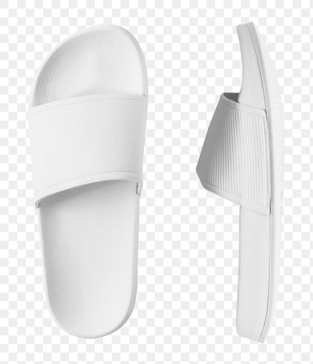 Png white slide sandal slippers