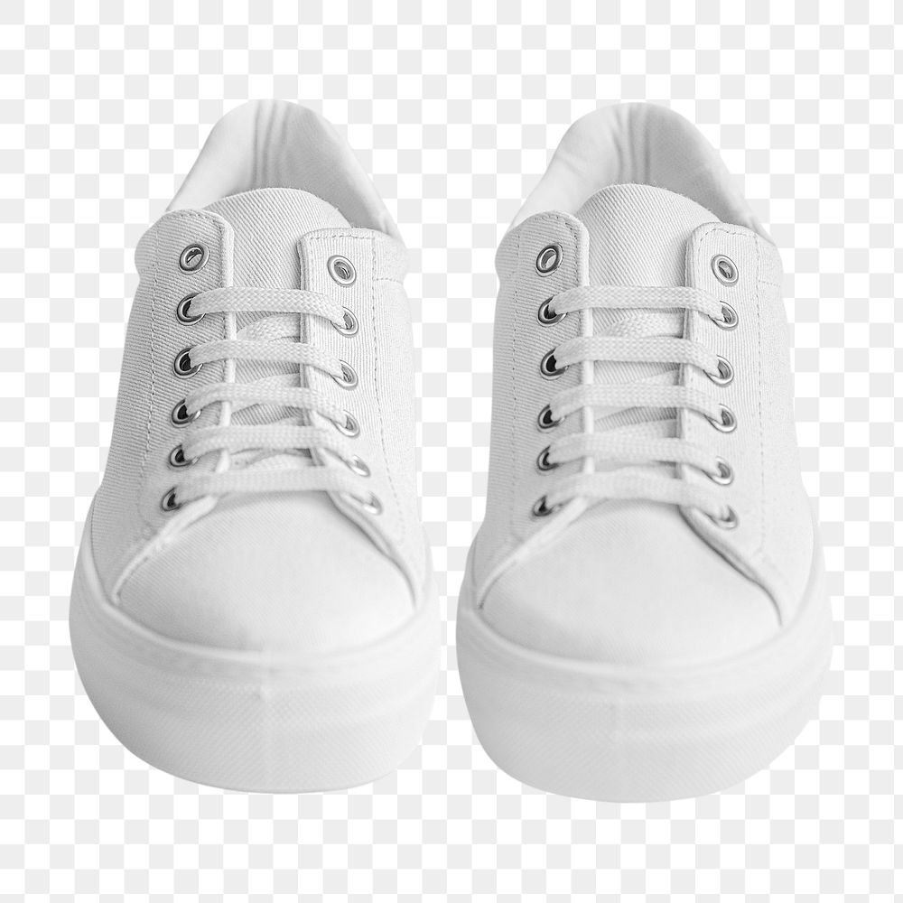 White canvas sneaker png woman's shoes