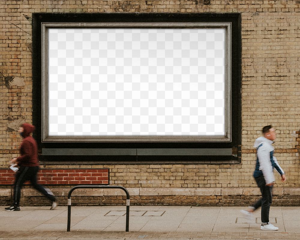 Billboard mockup png, advertisement on the street of London