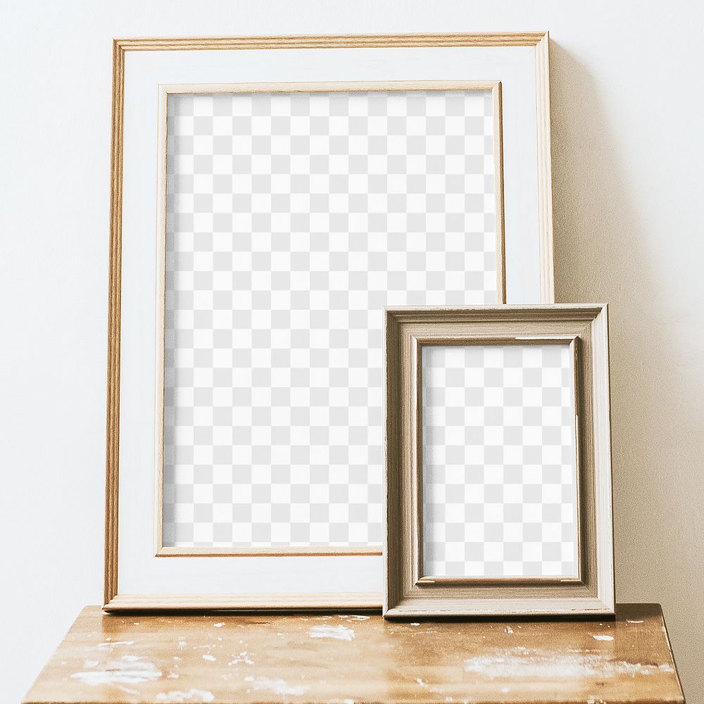 Picture frame png mockup, transparent space for artwork