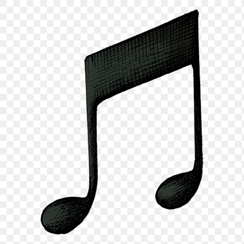 Beam musical note clipart png black