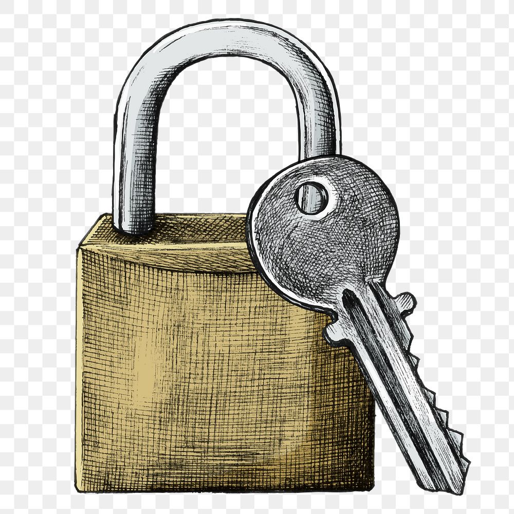 Key and lock clipart png