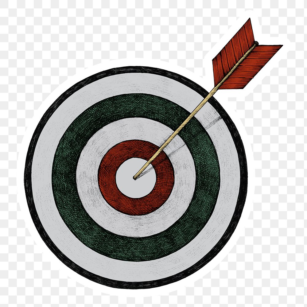 Arrow and target sticker png