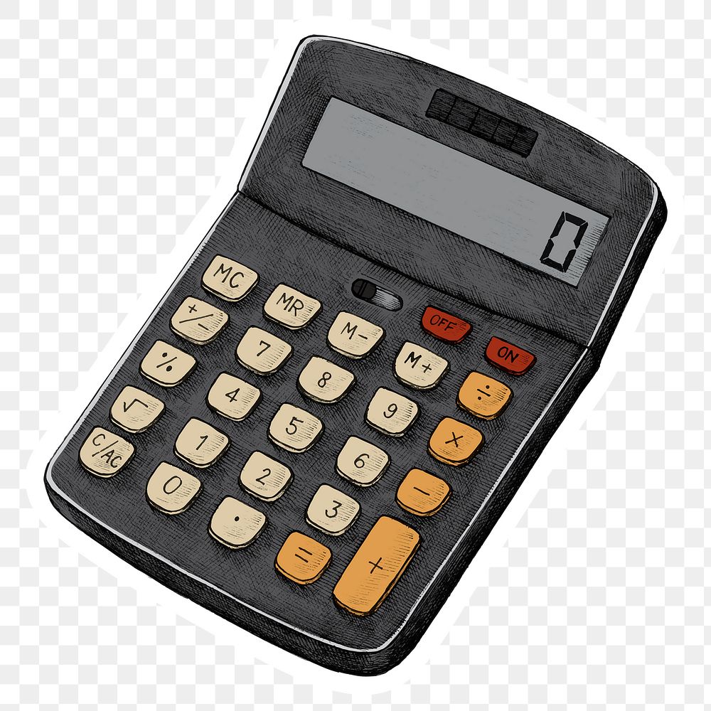 Png vintage calculator drawing sticker 