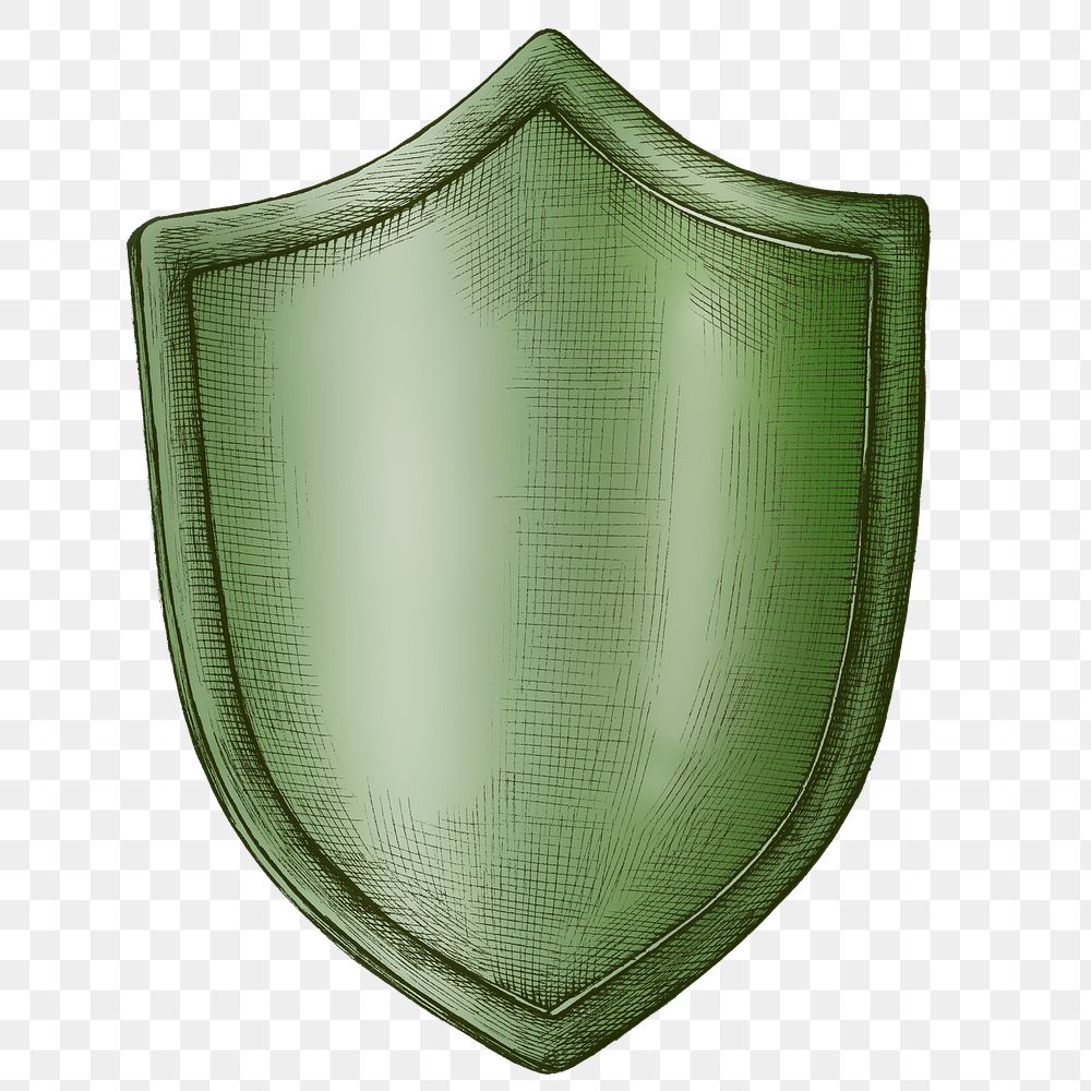 Drawing shield png vintage clipart green