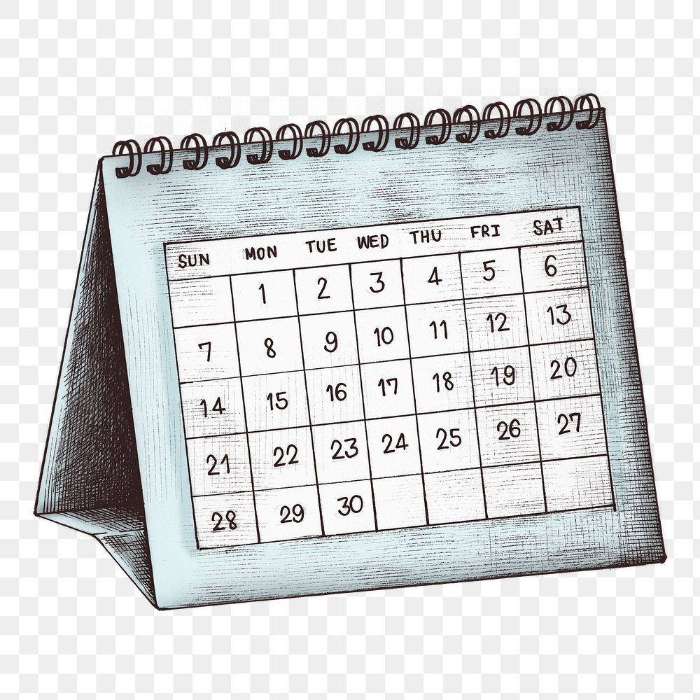 Drawing calendar cartoon clipart png