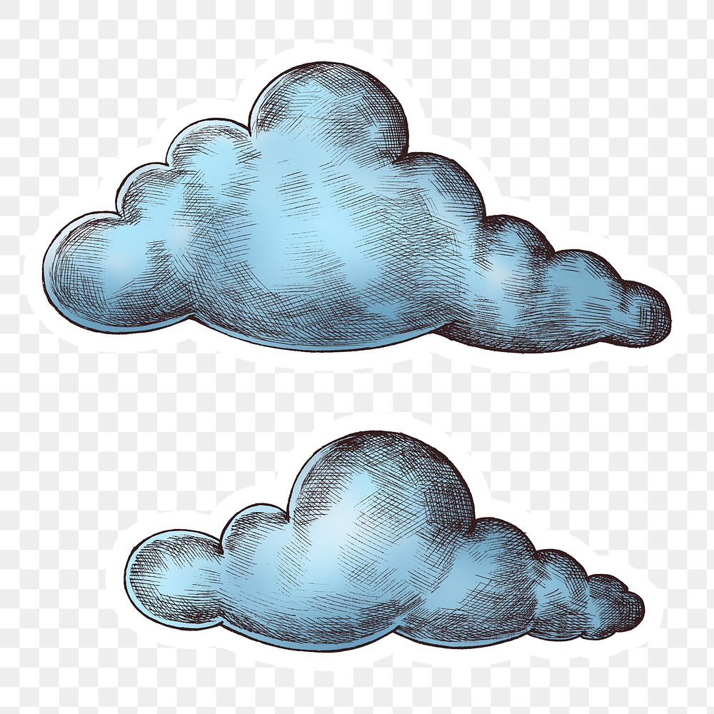 Png blue clouds drawing clipart