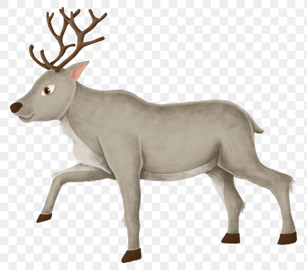 Reindeer winter animal png sticker drawing