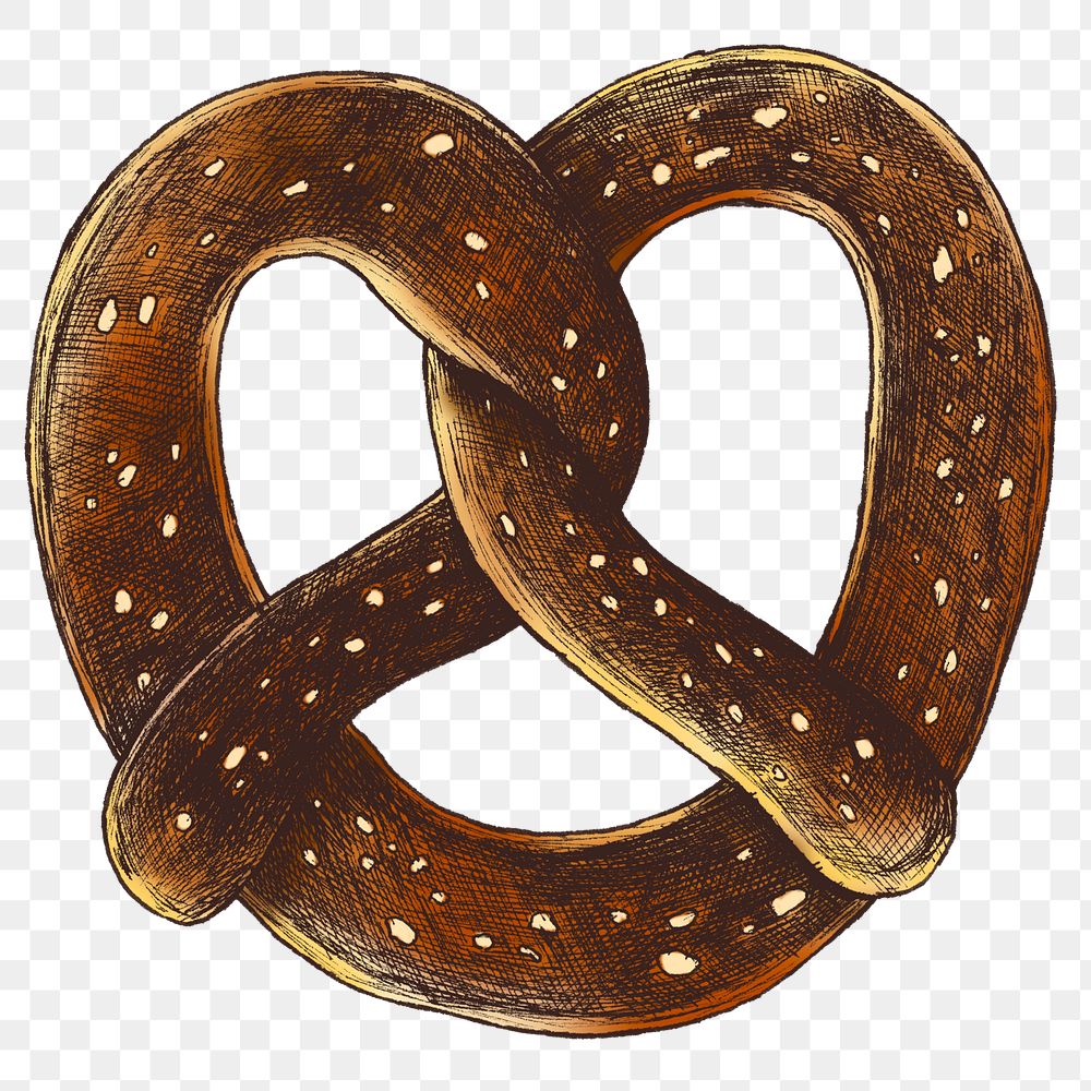 Brown twisted knot pretzel png 