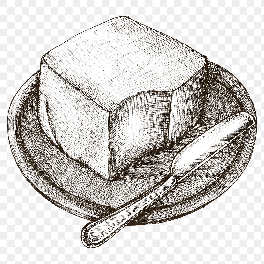 Black and white png butter 