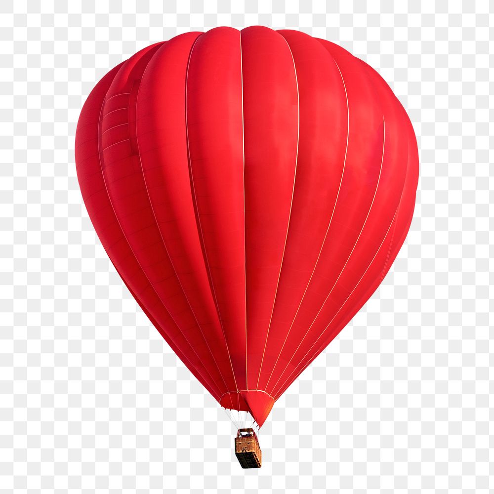 Png hot air balloon sticker, travel image on transparent background