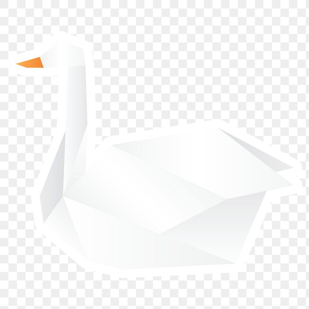 Sticker swan png origami bird craft