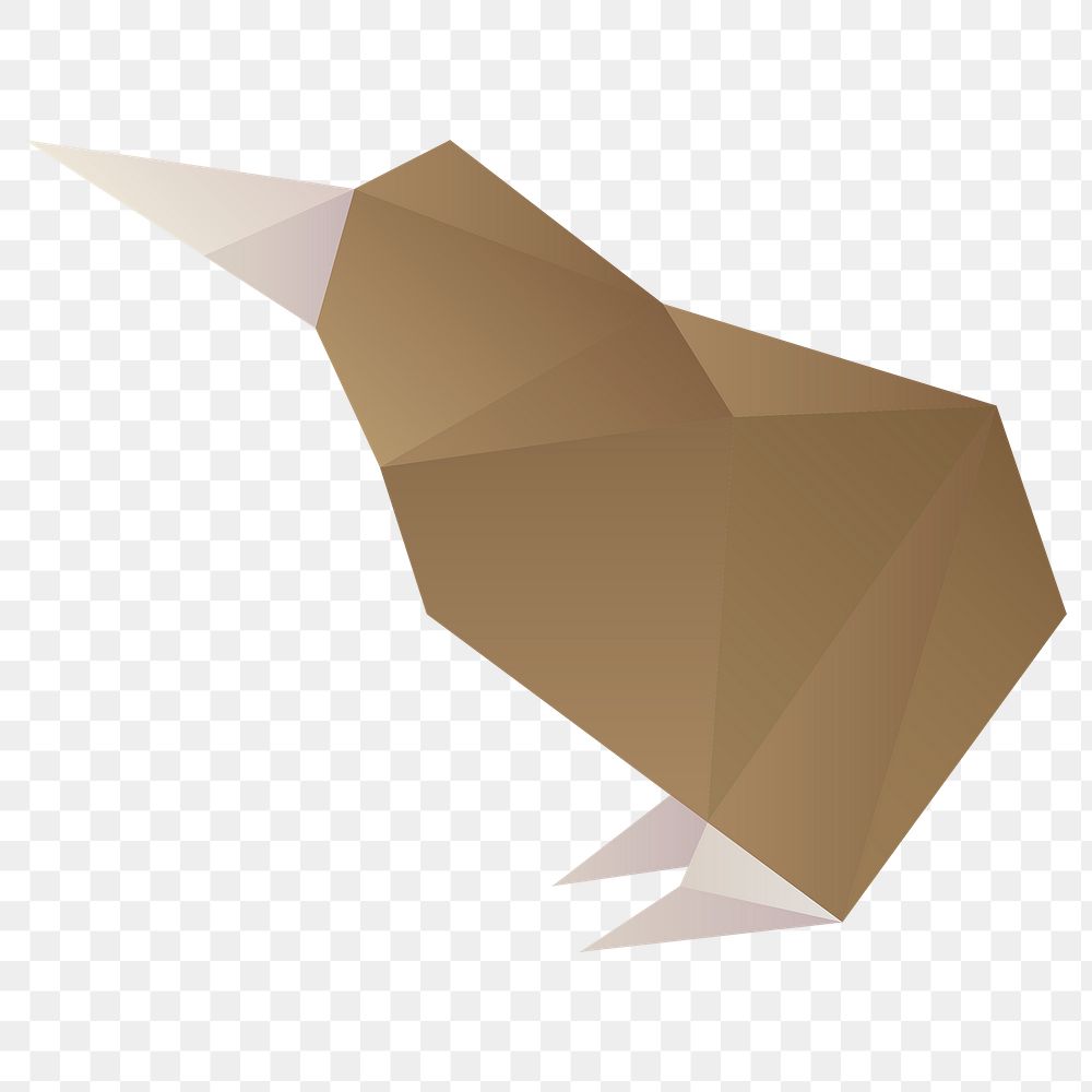 Kiwi polygon origami paper png