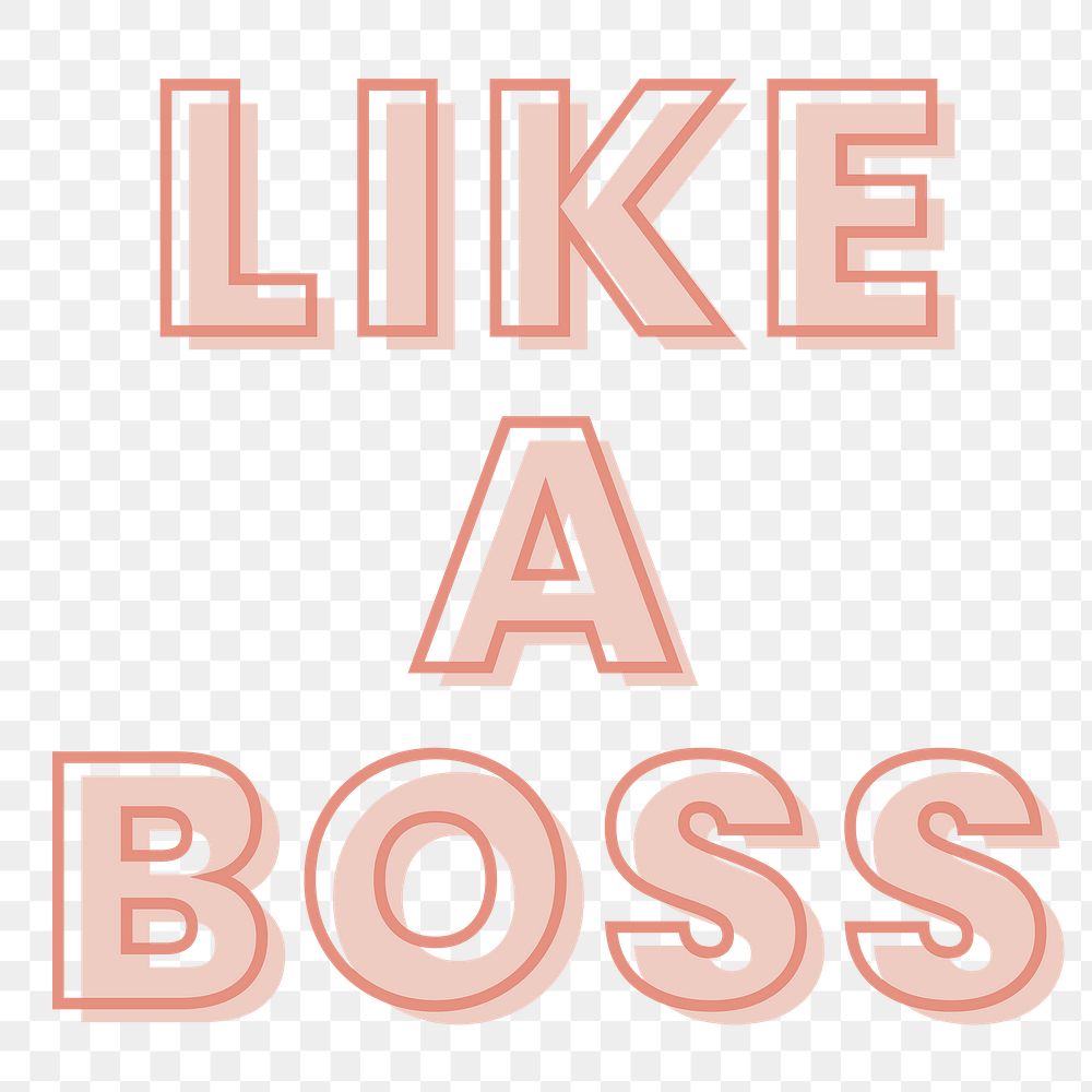 Like a boss typography design element