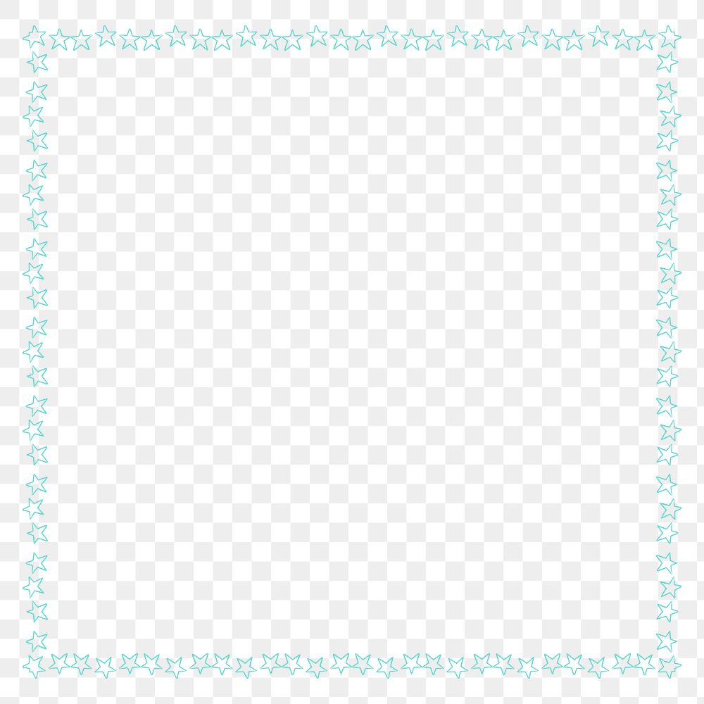 Blue star patterned frame design element
