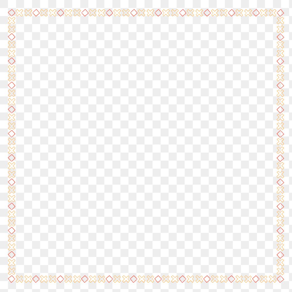 Red and yellow patterned frame design element