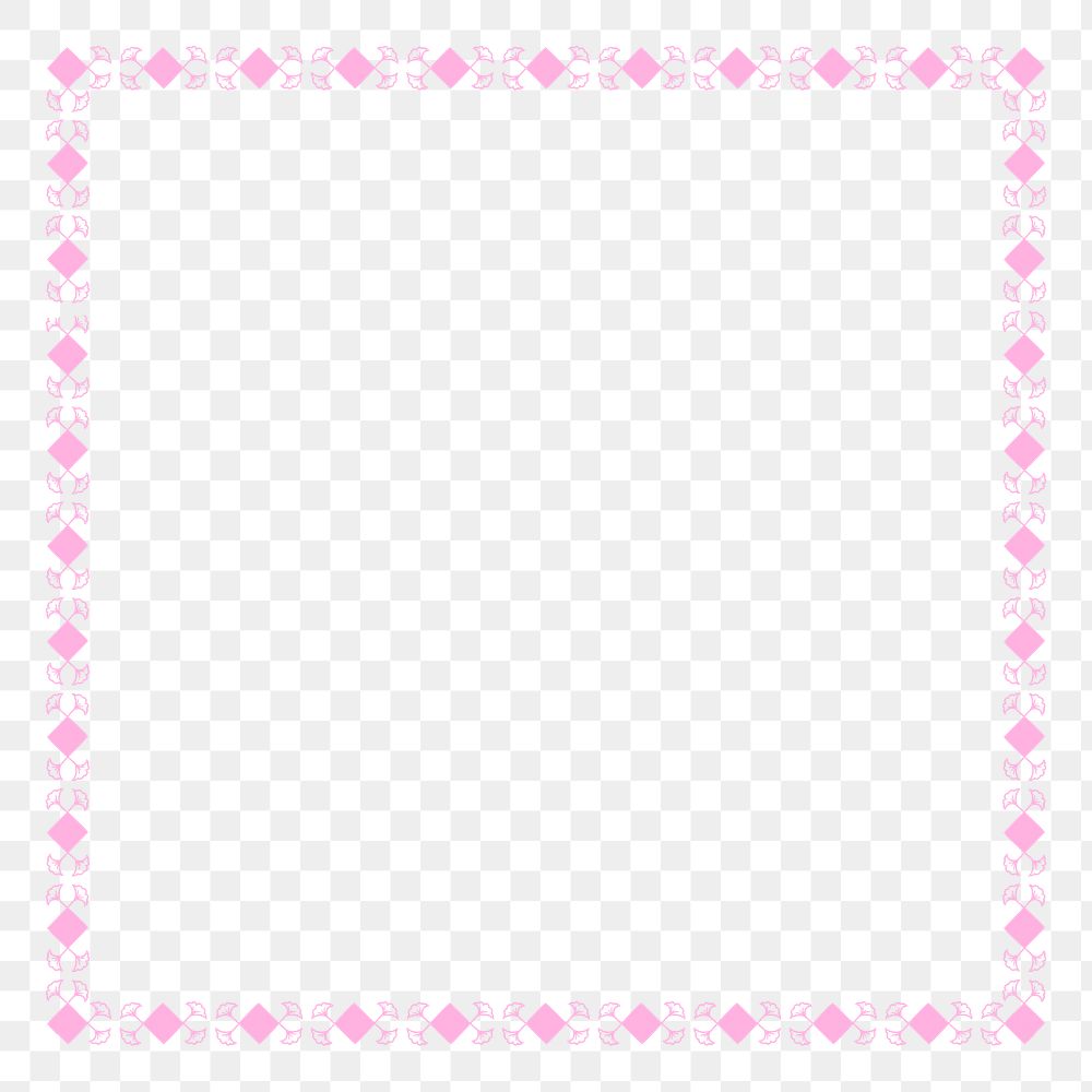 Pink ornamental frame design element